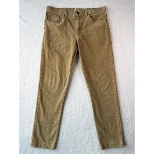 C&C California Mens Corduroy Pants 34x32 Tan Cotton Blend Classic Vintage Wash